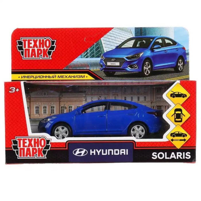 SOLARIS2-12-BU Машина металл Hyundai Solaris, 12 см
